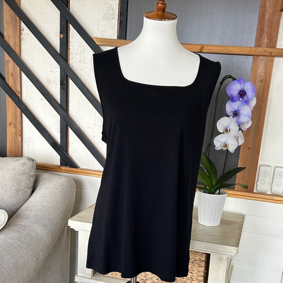 🖤Karen Scott Classic Black Tank Top 2X New with tag - Picture 1 of 8